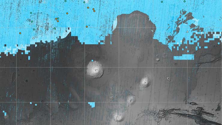 Image for Detailed Mars Water Map Shows Where to Land Future Explorers
