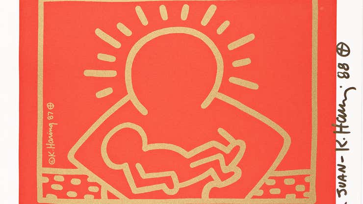Image for Keith Haring's Christmas Card, Charlie Chaplin telegram and a Kobe Bryant basketball: Check out this week's auction block roundup
