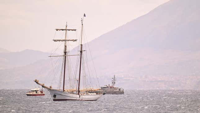 Boats searching for missing passengers after the Bayesian yacht sank