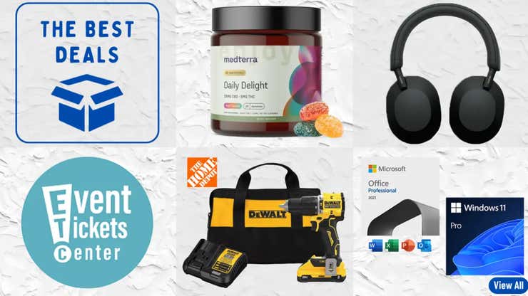 Image for Best Deals of the Day: Sony, Microsoft Office/Windows 11, The Home Depot, Medterra, Event Tickets Center & More