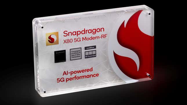 A photo of the Snapdragon X80 5G Modem